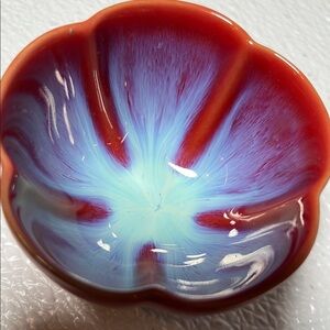 Asian Handmade Hand Painted Glossy Dripping Paint Design Tea Cup NEW